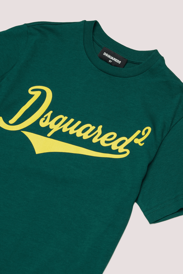 T-shirt girocollo con logo stampato DQ3171 D0ACD /DQ522 DSQUARED2 JUNIOR 
