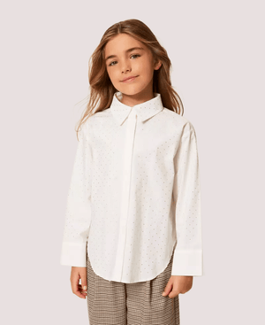 Camicia over in popeline con strass 252GJ2330 /526 TWINSET 