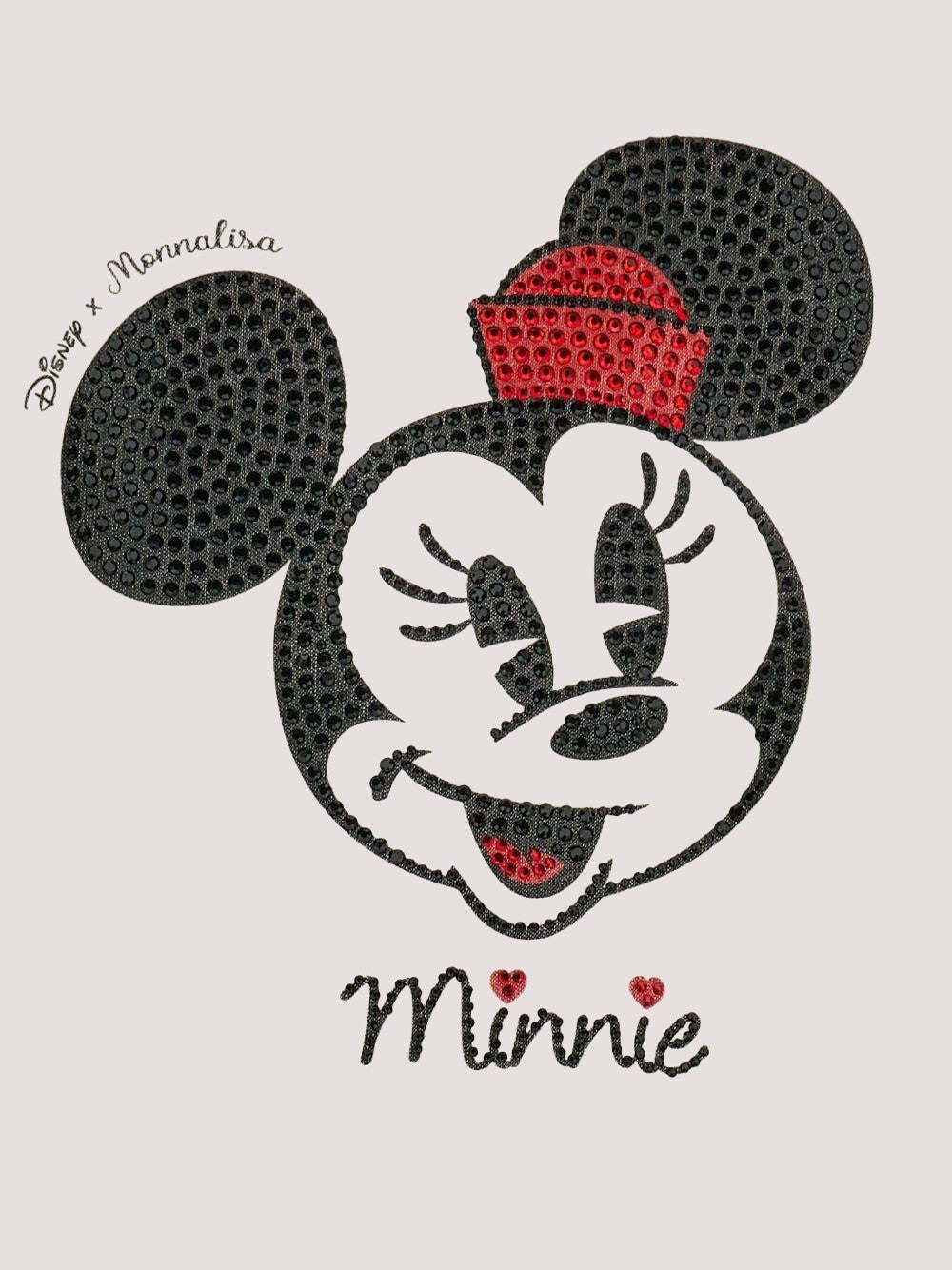T-shirt per neonata Monnalisa x Disney bianca con stampa Minnie Mouse<BR/> 39F610 6005 /0001 MONNALISA 
