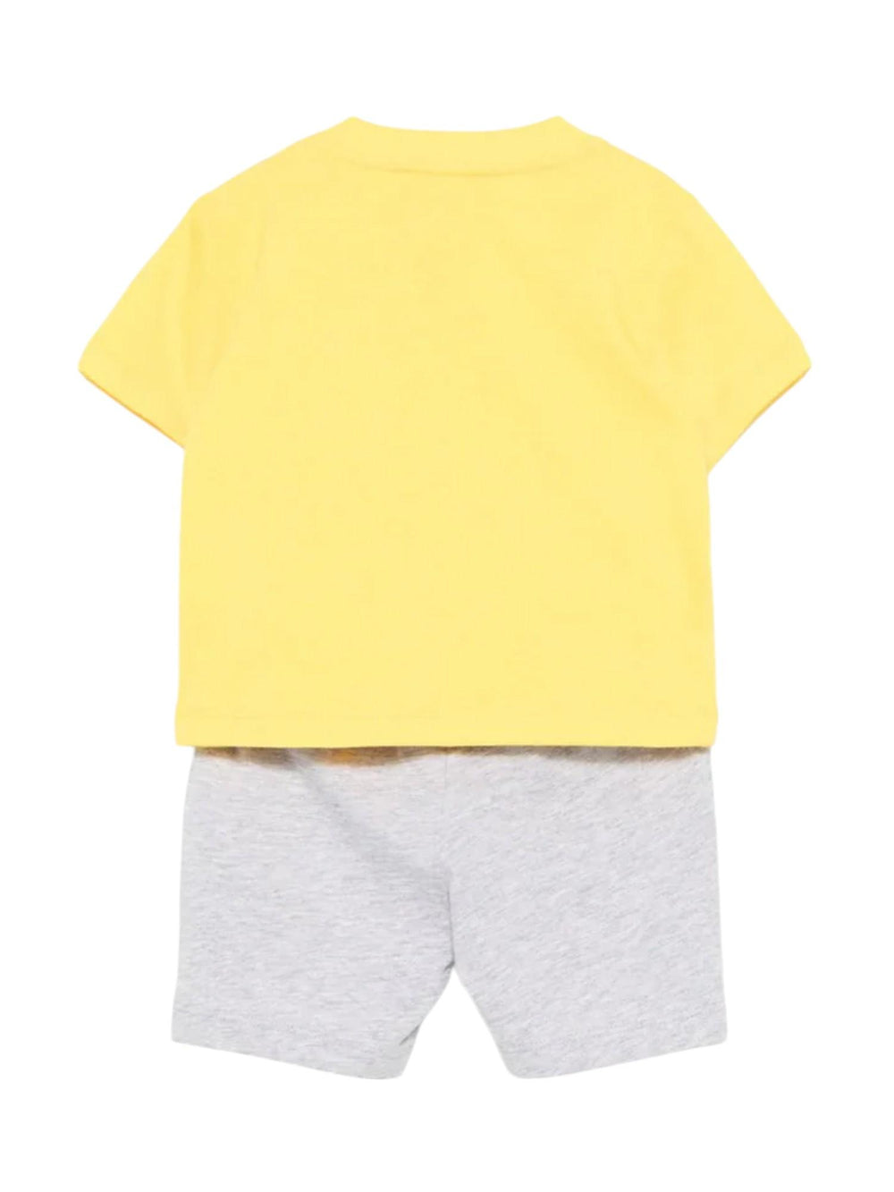 Completo bambino giallo e grigio melange con stampa orsetto