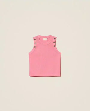 Top in maglia con bottoni 261GJ3062 /7207 TWINSET 