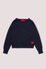 Pullover girocollo con logo