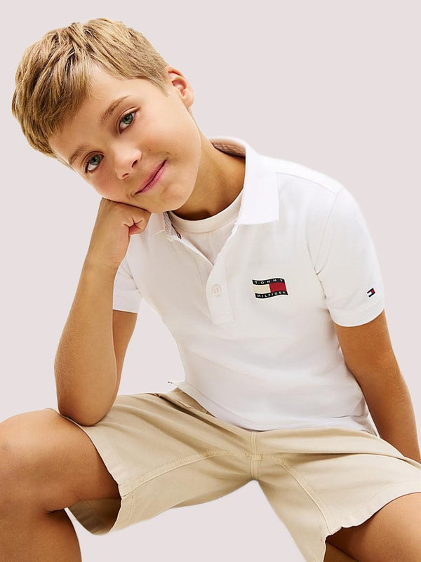 Polo con logo ricamato Tommy Hilfiger KB0KB10227J /YBR TOMMY HILFIGER 