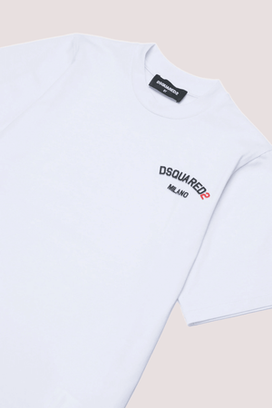 T-shirt girocollo con logo DQ3169 D0AAP /DQ100 DSQUARED2 JUNIOR 