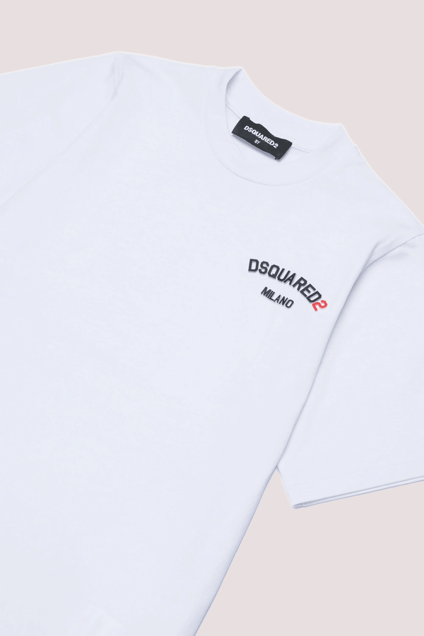 T-shirt girocollo con logo DQ3169 D0AAP /DQ100 DSQUARED2 JUNIOR 