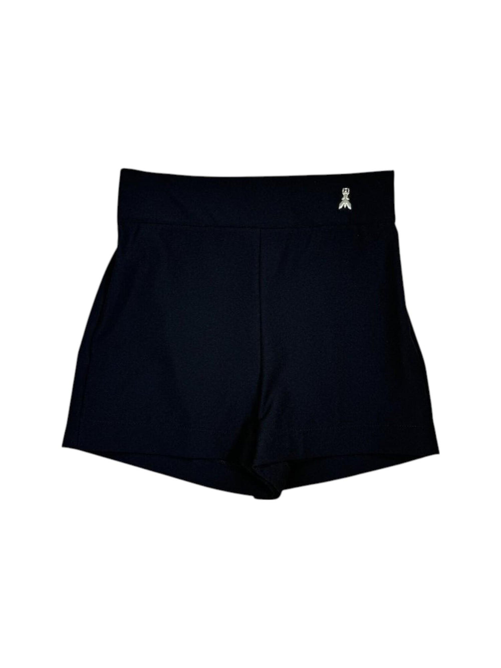 Shorts neri in tessuto tecnico con vestibilità slim