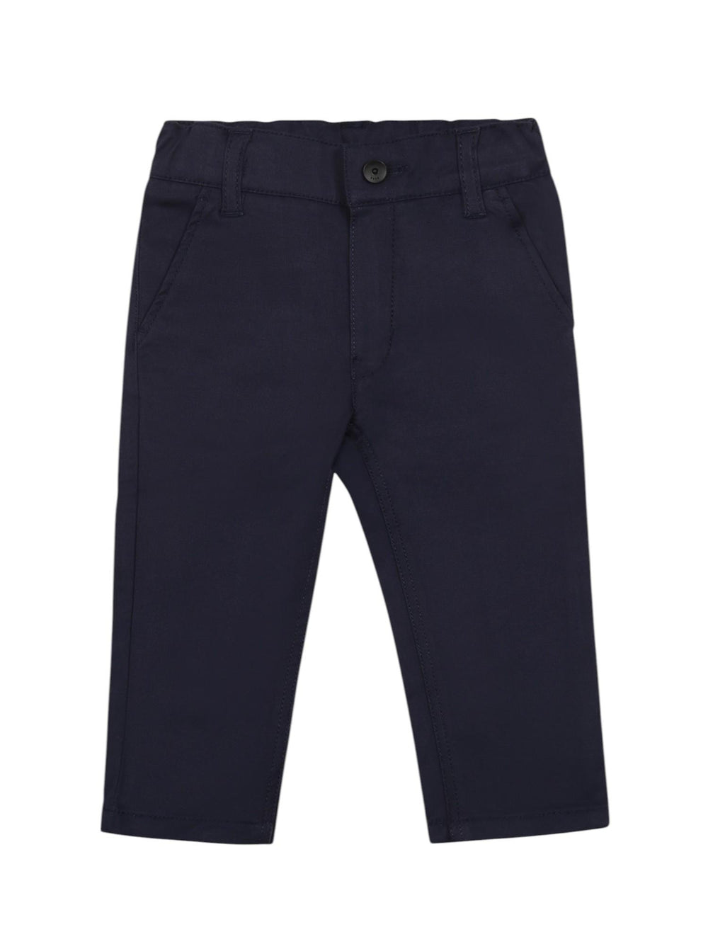 Pantalone bambino blu navy con vita regolabile e tasche