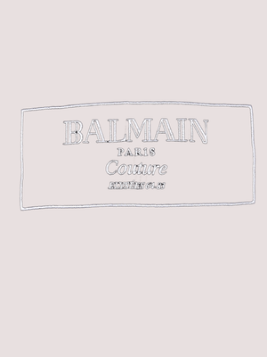 Felpa nera per bambini con logo BX4P80 Z3183 /930BC BALMAIN 