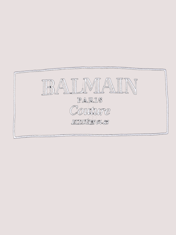 Felpa nera per bambini con logo BX4P80 Z3183 /930BC BALMAIN 