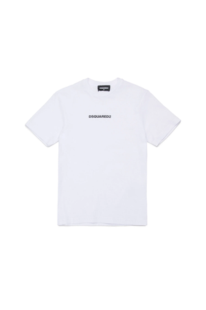T-shirt con logo effetto gommato DQ2823 D004G /DQ100 DSQUARED2 JUNIOR 