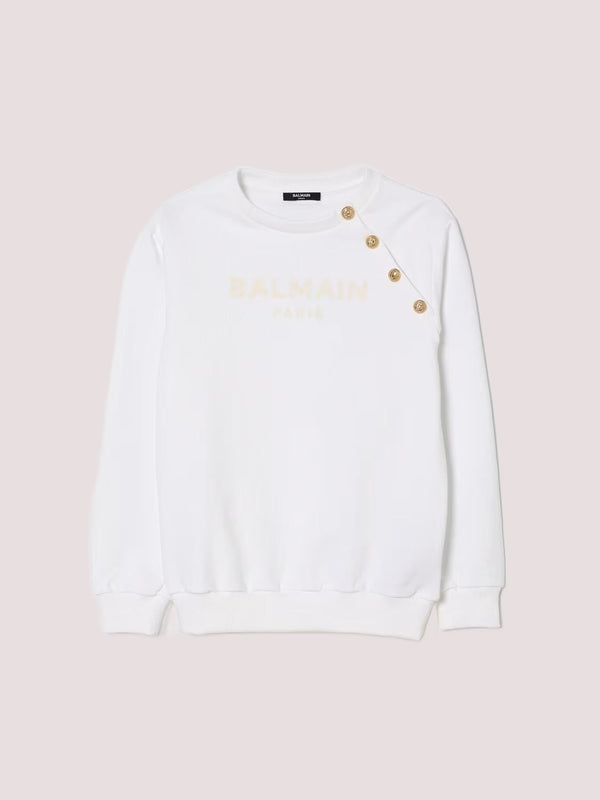 Felpa con bottoni dorati BY4P00 Z3183 /100AV BALMAIN 
