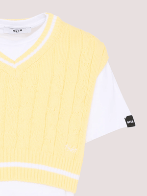 Gilet con t-shirt S6MSJGTH034 /001/79 MSGM KIDS 