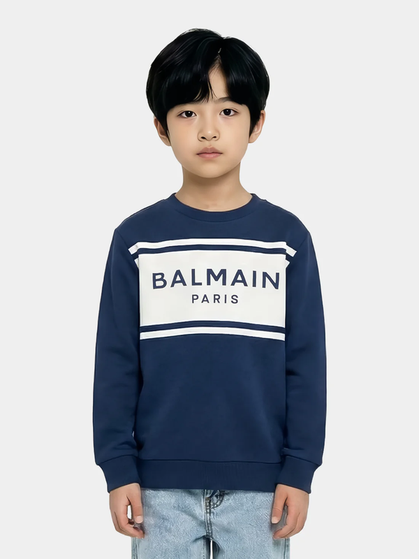 Felpa Balmain con logo frontale BY4P10 Z3183 /617BC BALMAIN 