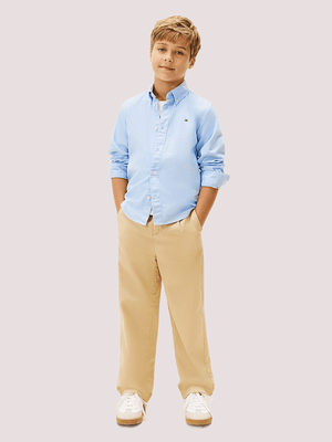 Camicia Essential in cotone Oxford<BR/> KB0KB10192 /C14 TOMMY HILFIGER 