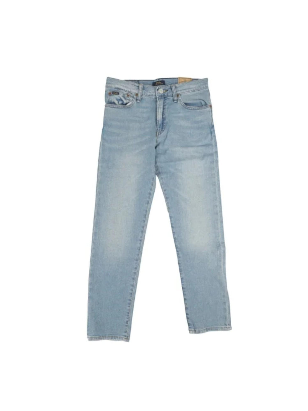 Jeans bambino blu chiaro elasticizzati con lavaggio used