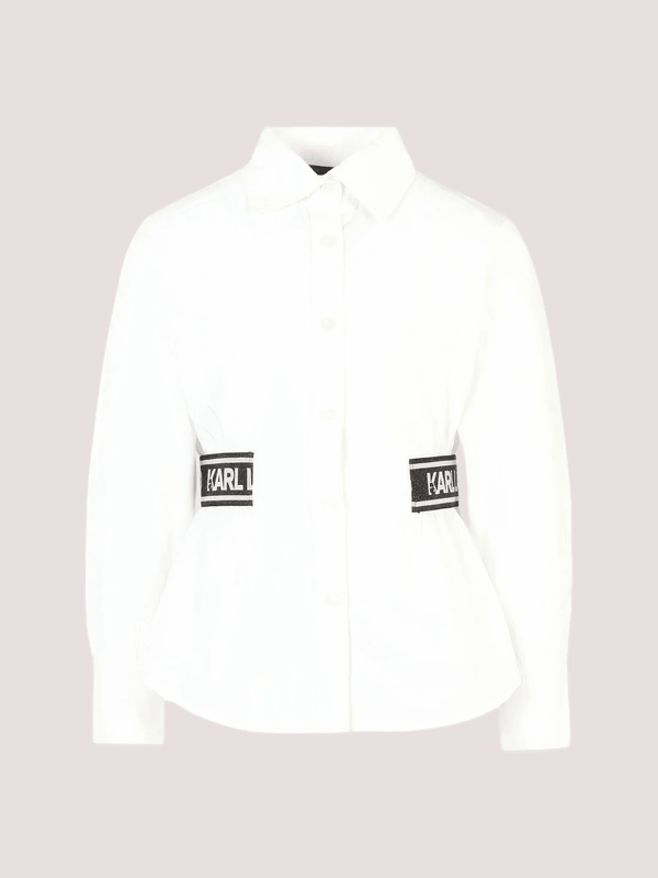 Camicia bianca per bambina con logo Z30587 /10P KARL LAGERFELD 