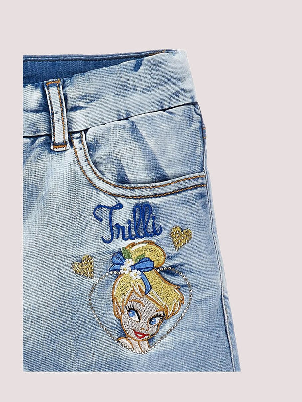 Shorts con Trilli e fiori 19G416 7013 /62 MONNALISA 