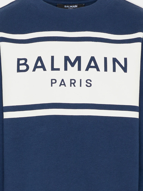 Felpa Balmain con logo frontale BY4P10 Z3183 /617BC BALMAIN 