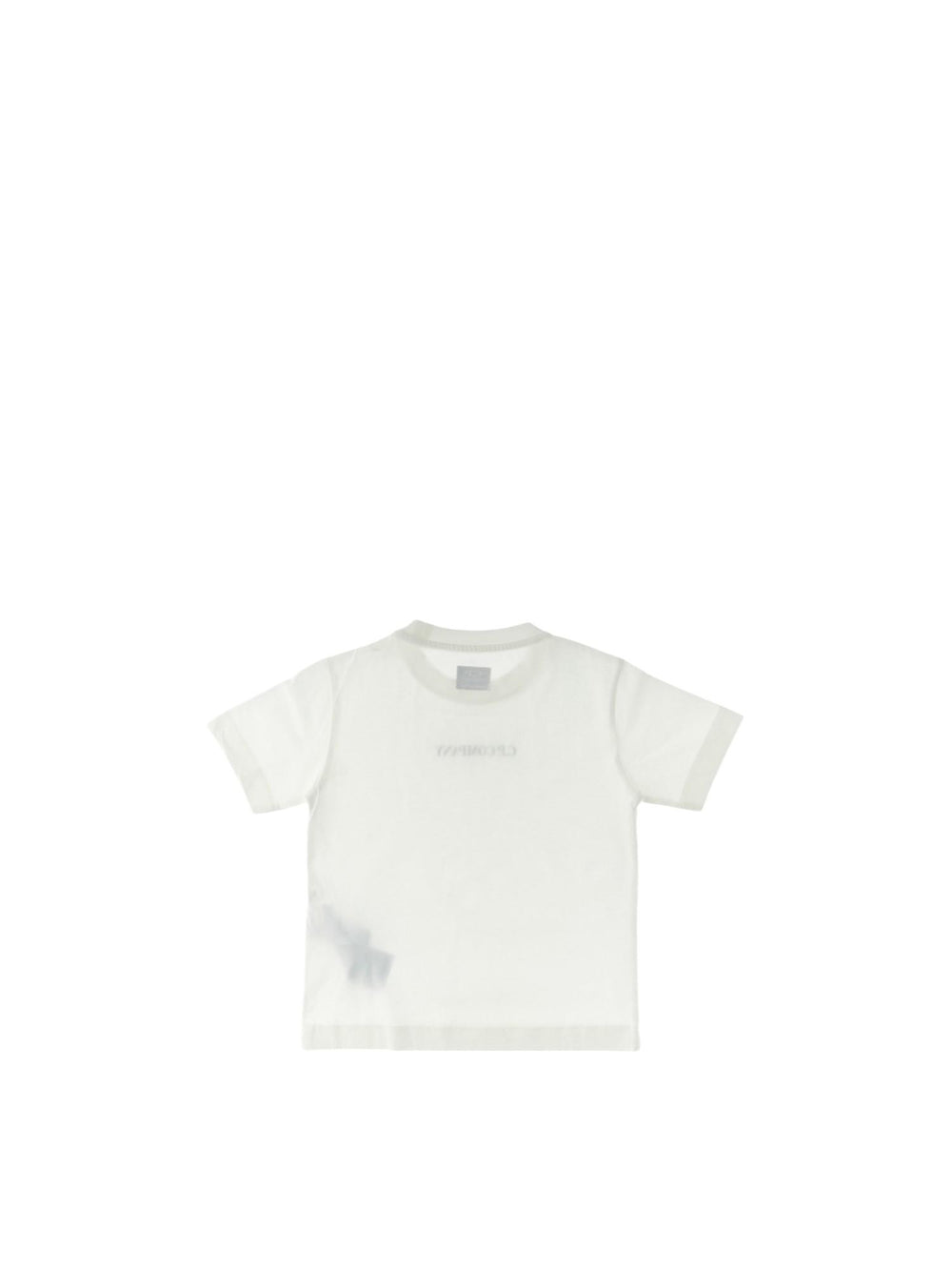 T-shirt bambino bianca in cotone con logo stampato