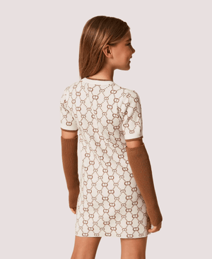 Abito corto in maglia jacquard con manicotti 252GJ3020 /12794 TWINSET 