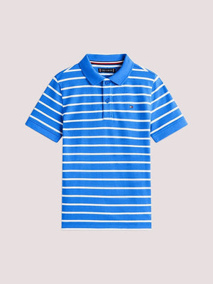 Polo a righe con logo Tommy Hilfiger KB0KB09103J /C6H TOMMY HILFIGER 