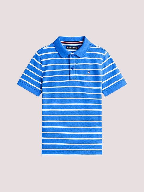 Polo a righe con logo Tommy Hilfiger KB0KB09103J /C6H TOMMY HILFIGER 