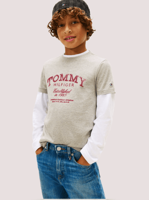 T-shirt con stampa logo Tommy Hilfiger KB0KB10055T /A1G TOMMY HILFIGER 