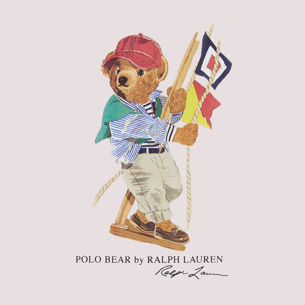 T-shirt in jersey di cotone con l'orso polo 323A12428 /001 POLO RALPH LAUREN 