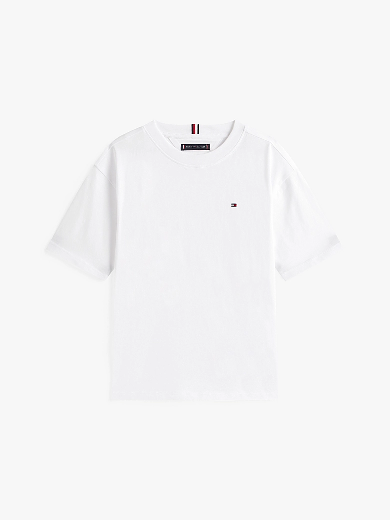 T-shirt con logo ricamato Tommy Hilfiger KB0KB09646 /YBR TOMMY HILFIGER 