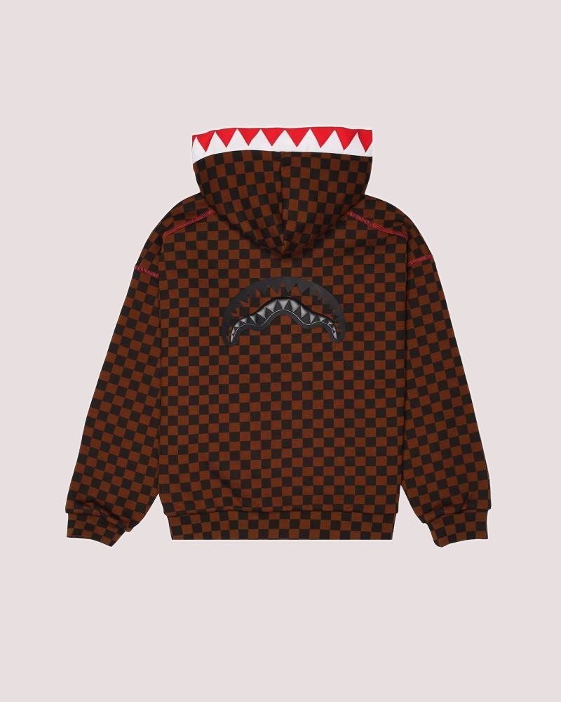 Takeover the throne checkered full-zip SPY1362G /BROWN SPRAYGROUND 