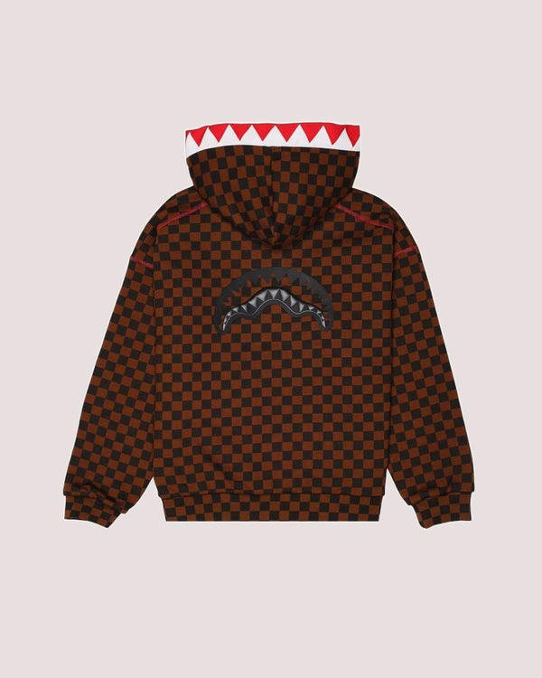 Takeover the throne checkered full-zip SPY1362G /BROWN SPRAYGROUND 