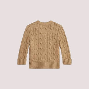 Cardigan in cotone e scollo a v e lavorazione a trecce 320925717 /14 POLO RALPH LAUREN 