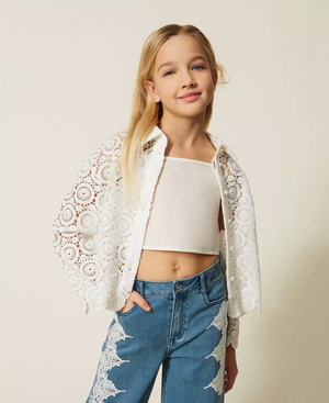 Camicia boxy in pizzo macramè 261GJ2Q25 /526 TWINSET 