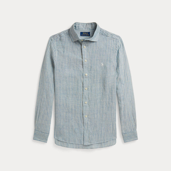 Camicia in lino a righe 323A13343 /002 POLO RALPH LAUREN 