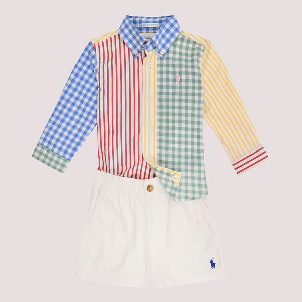 Camicia popeline fun e pantaloncini flex abrasion 320B14059 /001 POLO RALPH LAUREN 