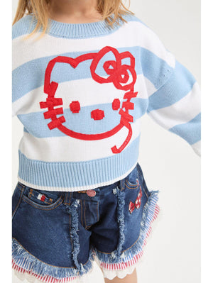 Maglia Hello Kitty Righe 19G606 7029 /5899 MONNALISA 