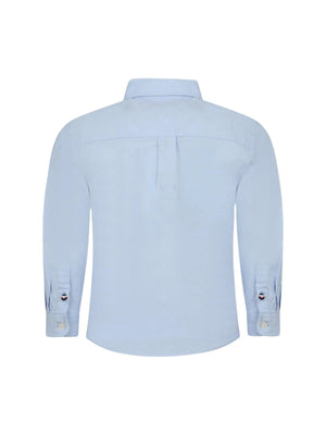 Camicia azzurra bambino in cotone stretch