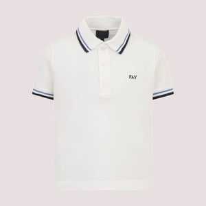 Polo in cotone piqué con logo Fay FY8P81 Z3707 /101BL FAY 