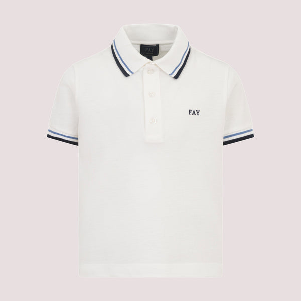 Polo in cotone piqué con logo Fay FY8P81 Z3707 /101BL FAY 