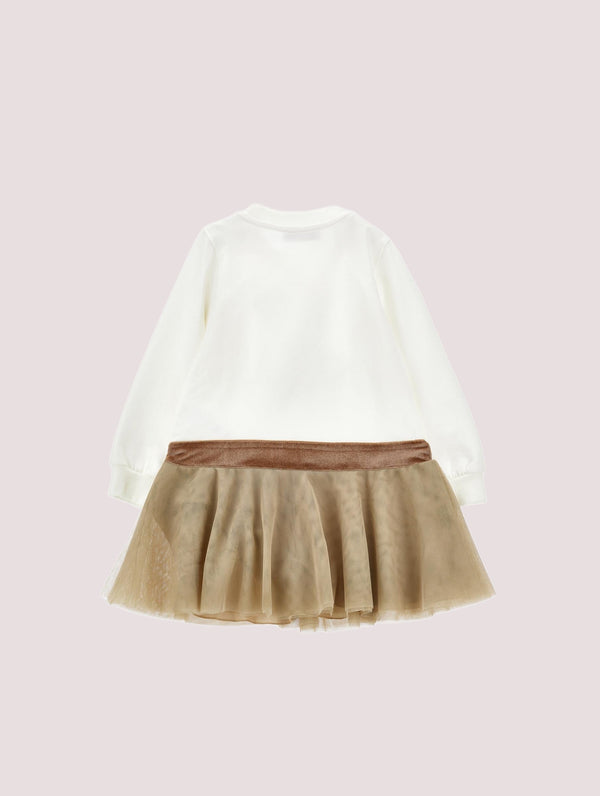 Abito bambina logato.<BR/> 19F904 6004 /0102 MONNALISA 