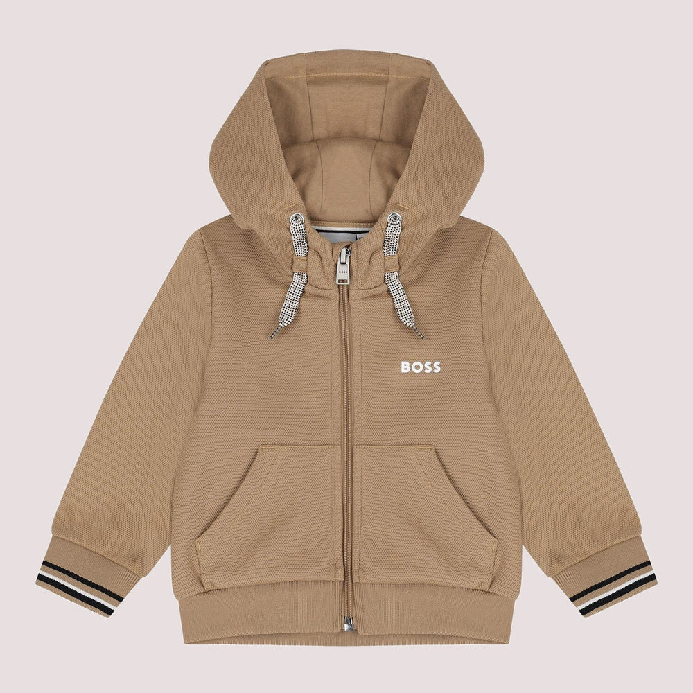 Felpa con cappuccio e cerniera con logo J52444 /269 BOSS 