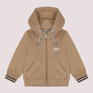 Felpa con cappuccio e cerniera con logo J52444 /269 BOSS 