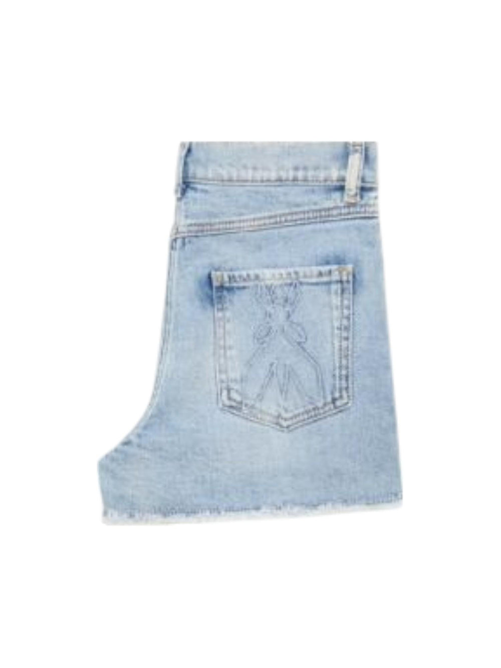 Shorts bambina in denim chiaro con tasca utility