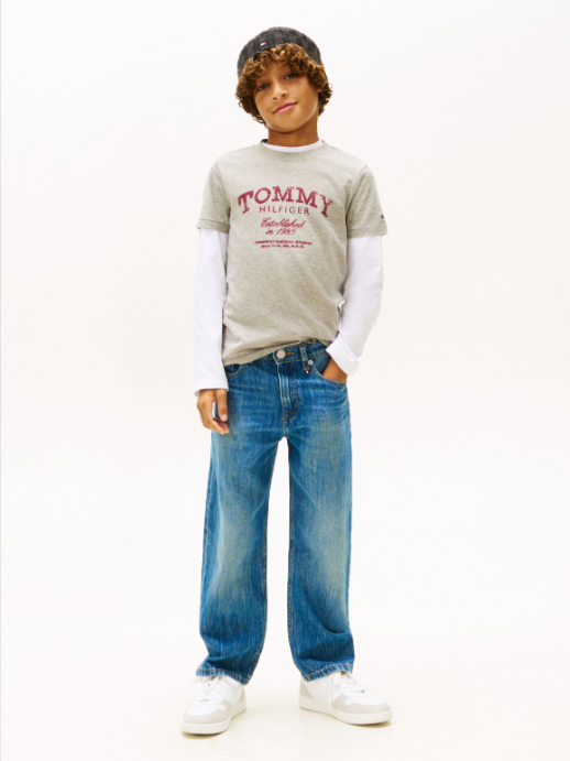 T-shirt con stampa logo Tommy Hilfiger KB0KB10055T /A1G TOMMY HILFIGER 