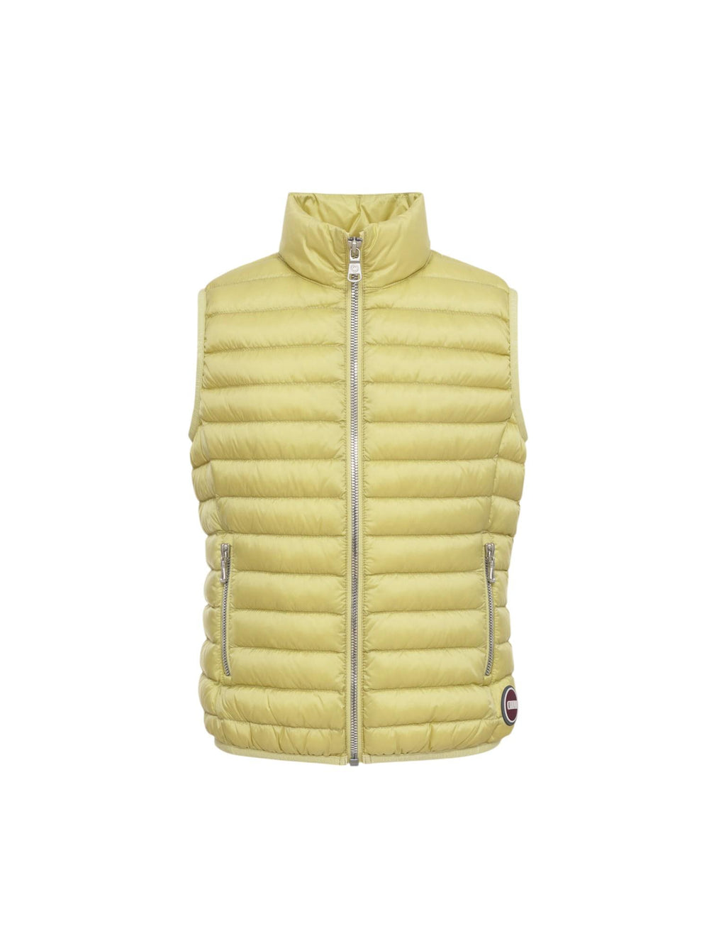 Gilet rosa chiaro con zip frontale