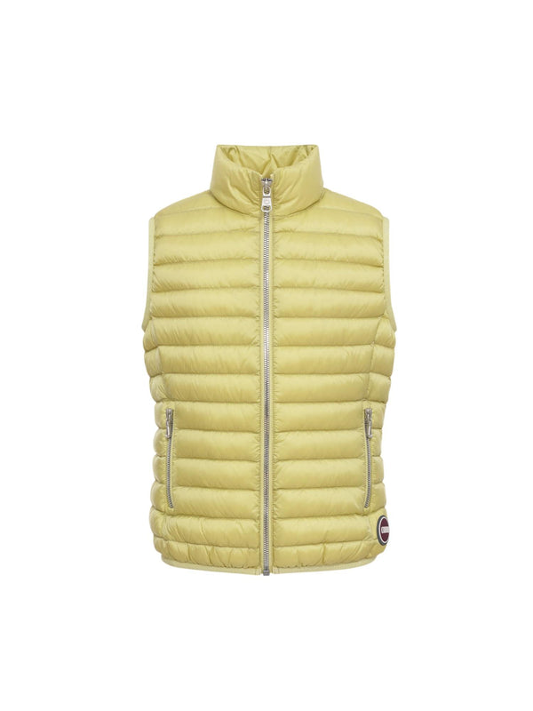 Gilet rosa chiaro con zip frontale