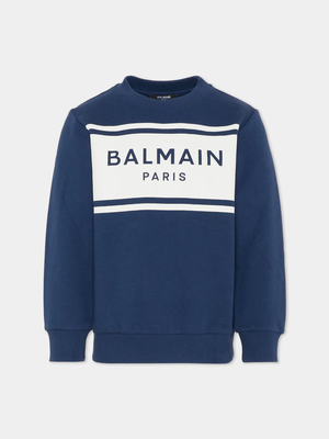 Felpa Balmain con logo frontale BY4P10 Z3183 /617BC BALMAIN 