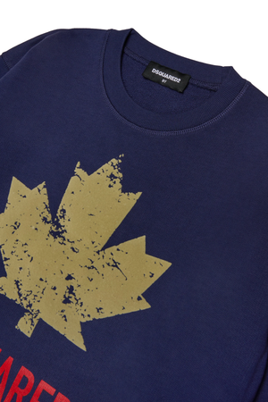 Felpa girocollo con logo Sport DQ3005 D00ZF /DQ864 DSQUARED2 JUNIOR 