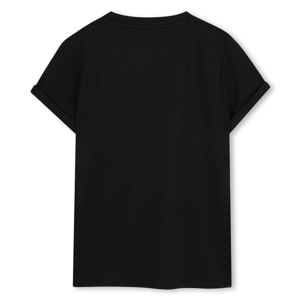 T-shirt con logo in paillettes D62694 /09B DKNY 