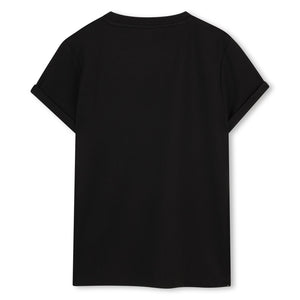 T-shirt con logo in paillettes D62694 /09B DKNY 